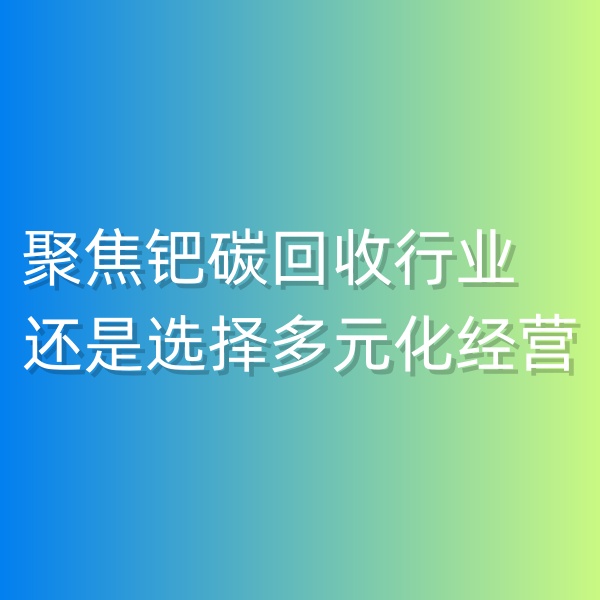 清輝鈀碳回收日記550，聚焦鈀碳回收行業(yè),還是選擇多元化經(jīng)營(yíng)