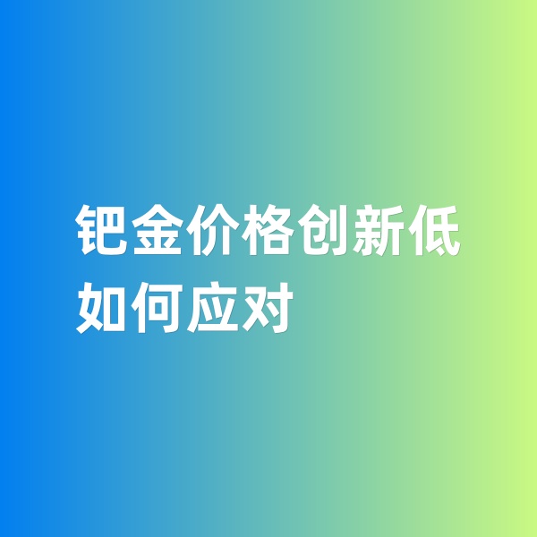 鈀碳回收，鈀金價(jià)格創(chuàng)新低，如何應(yīng)對(duì)